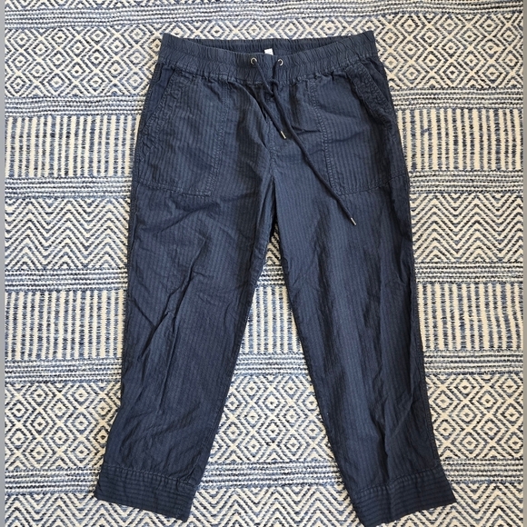 James Perse Easy Fit Self Stripe Pant Jungle Pigment size 3 Large In Navy Color - Picture 5 of 13